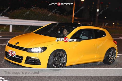 Stancenation 2016 VW Scirocco Hellaflush Yellow Color At Odaiba JAP