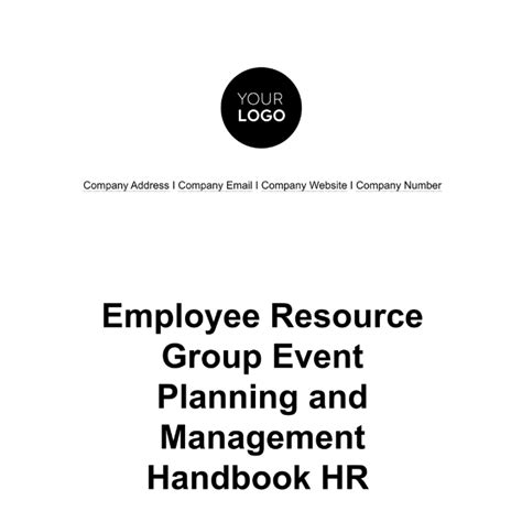 Employee Resource Group Event Planning And Management Handbook Hr Template Edit Online