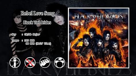 Black Veil Brides Rebel Love Song Backing Track No Guitar YouTube