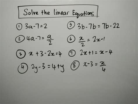 Quiz Part 2 Linear Equations