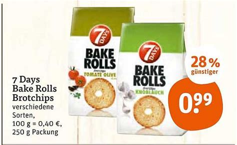 7 Days Bake Rolls Brotchips Angebot Bei Kaufland