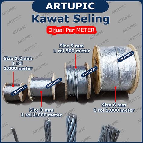 Kawat Seling 3 Mm Baja Galvanise