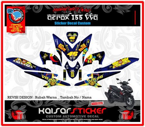 Jual STICKER DECAL STIKER AEROX 155 NEW ROSSI STIKER FULL BODY Di Lapak