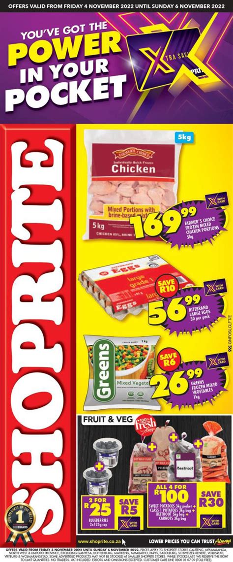 Shoprite Gauteng Mpumalanga North West Limpopo Xtra Savings