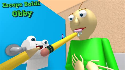 Escape Baldi Obby Roblox Youtube