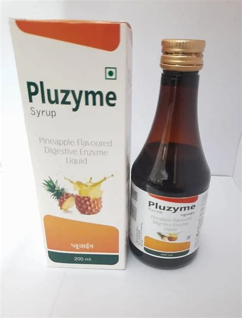 Pineapple Flavoured Digestive Enzyme Liquid Syrup Bottle Of 200 Ml At