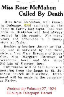 Mary Josephine Mcmahon Brennan Memorial Find A Grave