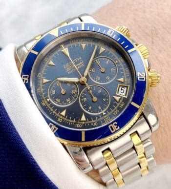 Zenith El Primero Automatic Full Set Solid Gold And A Porcelain Dial