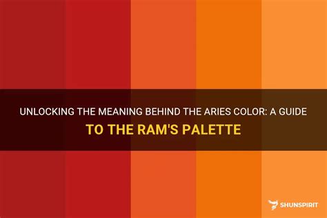 Unlocking The Meaning Behind The Aries Color: A Guide To The Ram's Palette | ShunSpirit