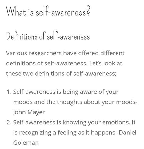 All About Self Awareness Definition Of Self Awareness Self Awareness