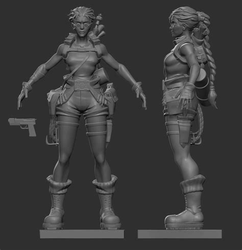 Stylized Lara Croft Ue5 Model Zbrushcentral