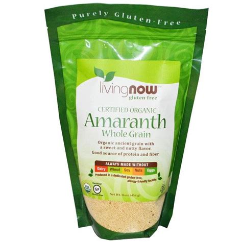 Now Foods Amaranth Grain Certified Organic 16 Oz