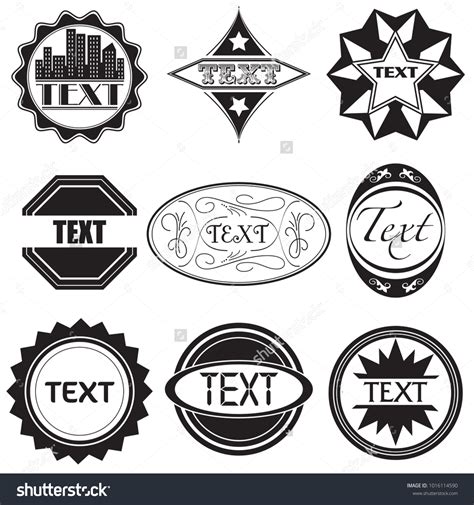 Vintage Labels Black White Stock Vector Royalty Free 1016114590