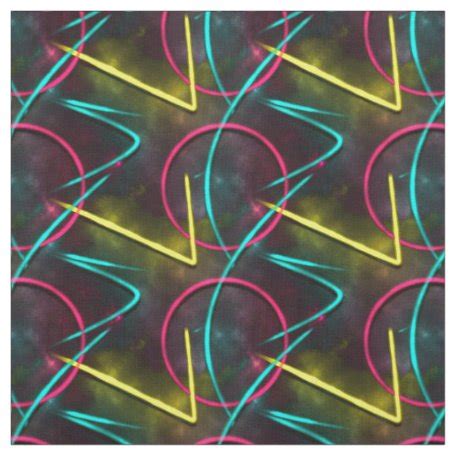 Neon Tie Dye Pattern Fabric | Zazzle