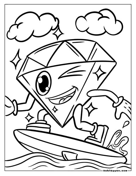 diamond coloring pages  kids ashley yeo