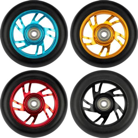 Black Dragon Stuntstep Wielen Set Spoked Alu Zwart Bol