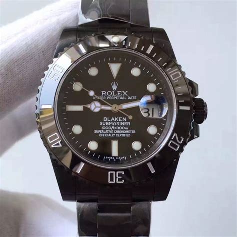 Replica Rolex Submariner Date 116610LN Blaken JF PVD Black Dial Swiss