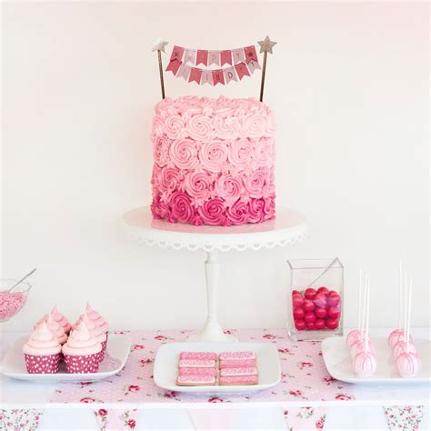 Cake Topper - Happy Birthday Bunting - Pink – Party Plaza - Event Supplies