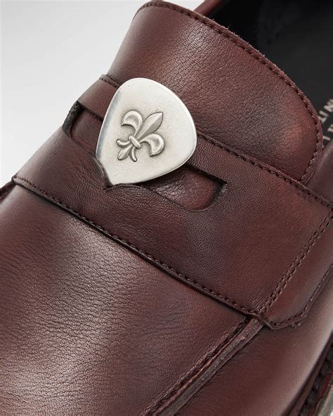 John Varvatos Men's Harrison Guitar Pick Penny Loafers | Neiman Marcus