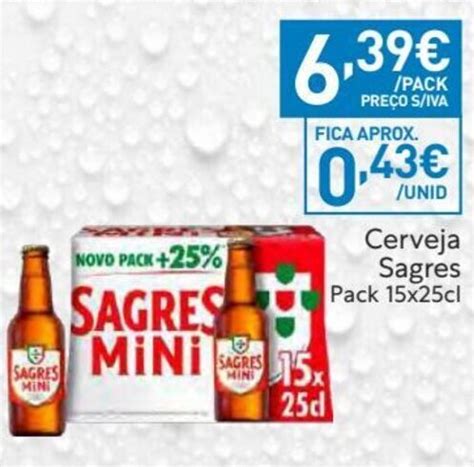 Promo O Cerveja Sagres Pack X Cl Em Recheio