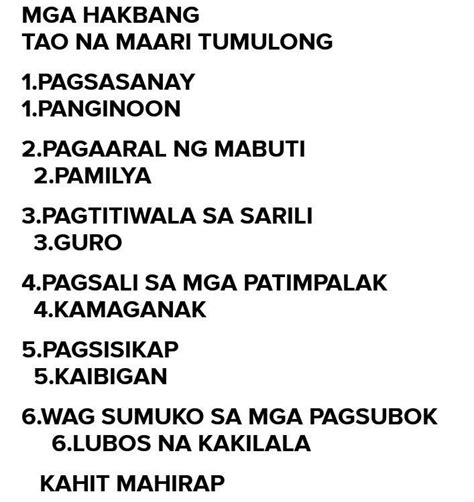 Karagdagang Gawain Gawain 6 Ihakbang Mo Panuto Magtala Ng Mga Hakbang