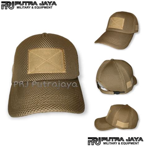 Jual COD BAYAR DI TEMPAT TOPI TAKTIKAL JARING CREAM TOPI JALA VELCRO