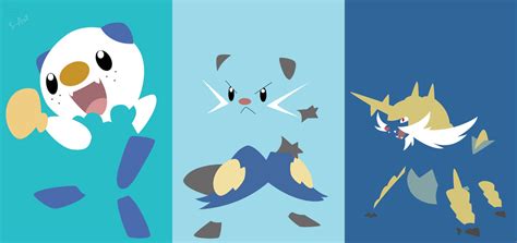 Oshawott evolutionline by S--Art on DeviantArt