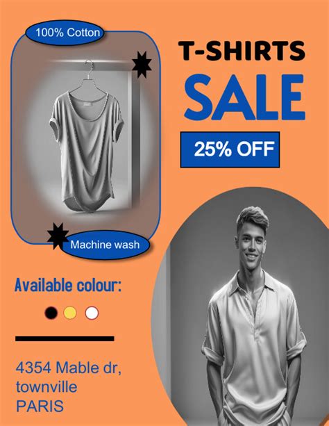 T Shirts Sales Flyer Template Postermywall