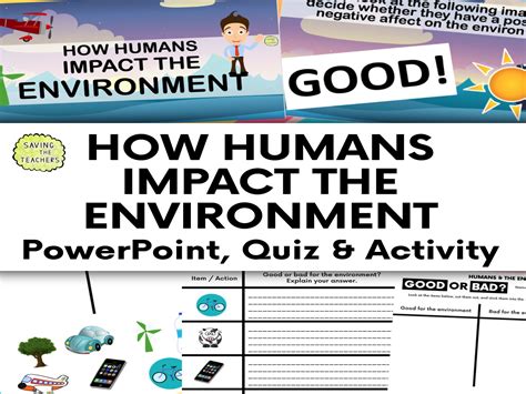 Humans And The Environment How Humans Affect The Environment Bundle