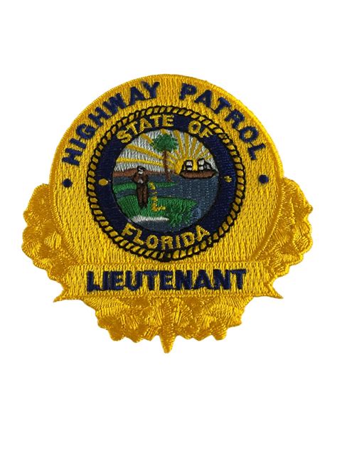 FLORIDA HIGHWAY PATROL LIEUTENANT BADGE PATCH