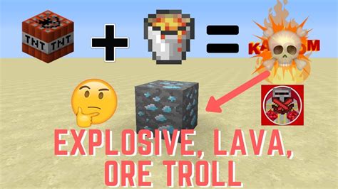 Redstone Turorial How To Make A Redstone Explosive Lava Ore