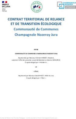 CONTRAT TERRITORIAL DE RELANCE ET DE TRANSITION ÉCOLOGIQUE