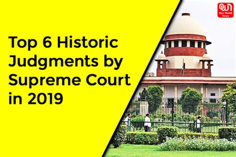 Top 6 Historic Judgments By Supreme Court In 2019