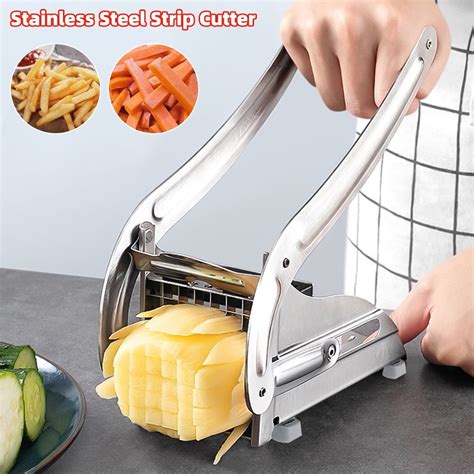 Mdhand Stainless Steel French Fry Cutter Potato Cutter With 2 Blade