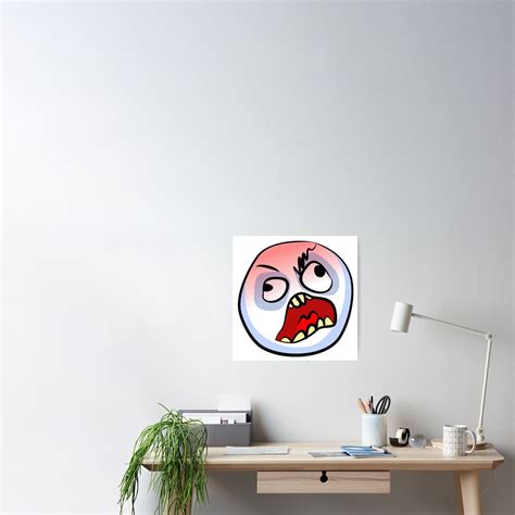 "angry face meme" Poster by CuteKaley | Redbubble