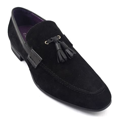 Shop Mens Black Suede Tassel Loafer | Gucinari Style