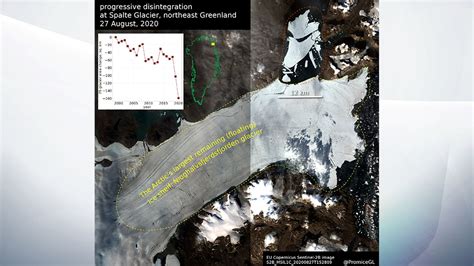 Climate change: Huge block breaks away from Arctic's largest remaining ice shelf | World News ...