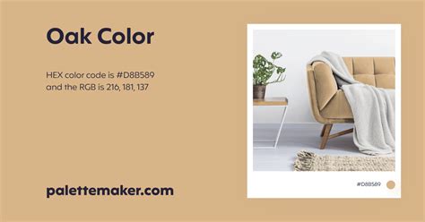 Oak Color Hex D8b589 Meaning And Live Previews Palettemaker