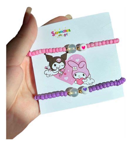 Dos Pulseras De Sanrio Kuromy Y My Melody Mejores Amigas Bff