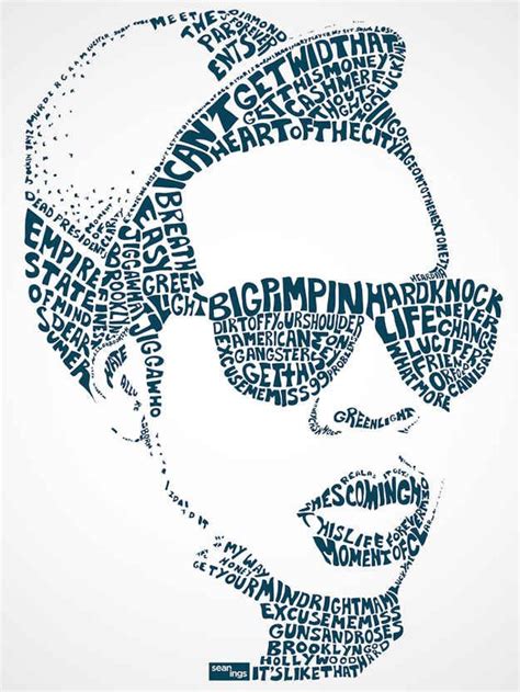 Pop Star Portraits Made From Their Famous Lyrics Portrait