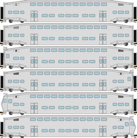 Bombardier Bi-Level Cab Car And Coach by JakkrapholThailand93 on DeviantArt