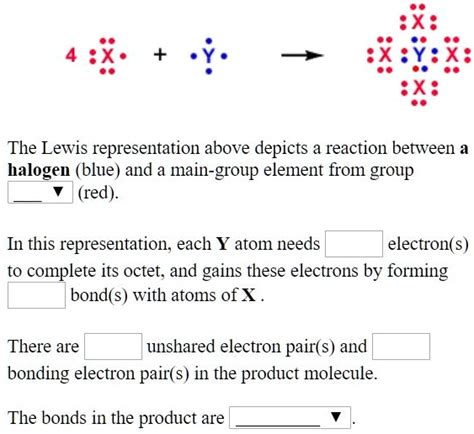 2 X X The Lewis Representation Above Depicts A Reaction Between