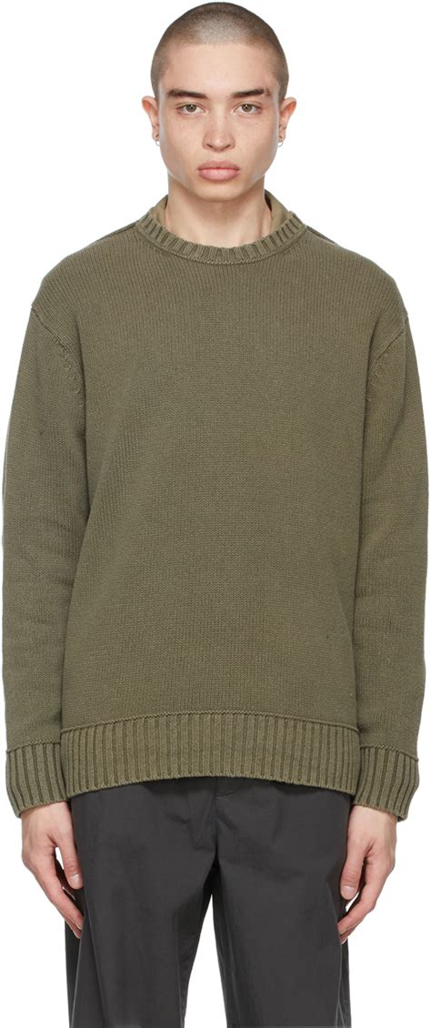 Acne Studios Green Knit Sweater Ssense Atelier Yuwa Ciao Jp