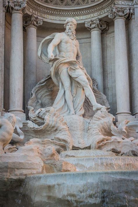 Statues Of Trevi Fountain Rome Italy Stock Image Image Of Landmark