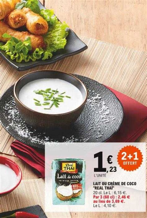 Promo Lait Ou Crème De Coco real Thaï chez E Leclerc iCatalogue fr