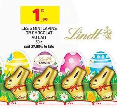 Promo Les 5 Mini Lapins Or Chocolat Au Lait Chez Stokomani ICatalogue Fr