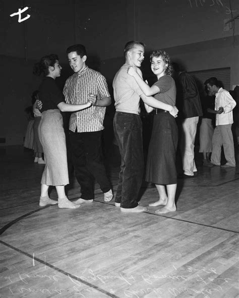 Dancing At A Sock Hop Circa 1950s Sock Hop Boy Hairstyles Dance