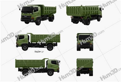 Hino Fg Tipper Truck Blueprint Template Hum D