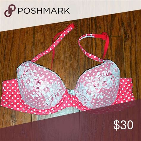 36b Pink Bra Pink Bra Pink Polka Dots Bra