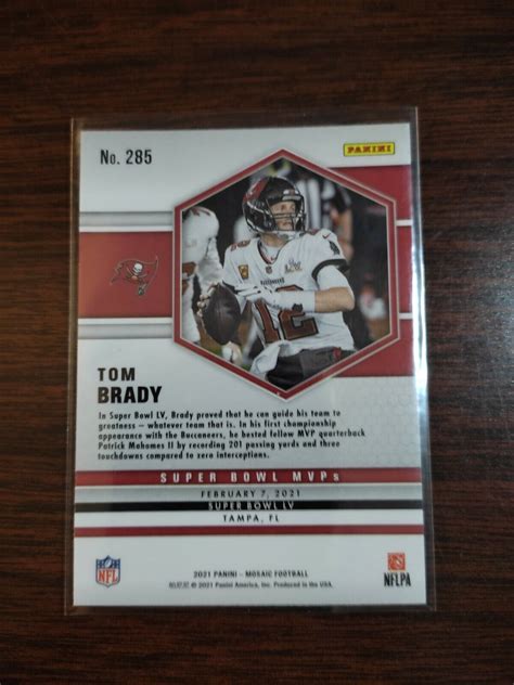 Mosaic Tom Brady Super Bowl Mvp Tampa Bay Buccaneers Ebay